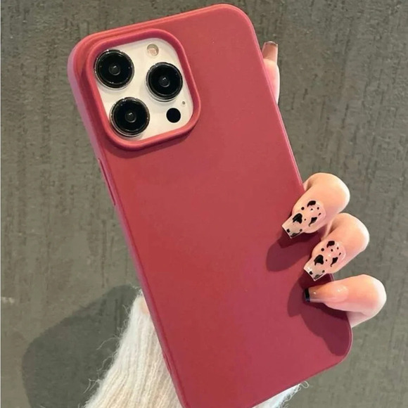 Other - ⚠️Clearance iPhone 14/Pro/Pro Max Solid Burgundy Phone Case